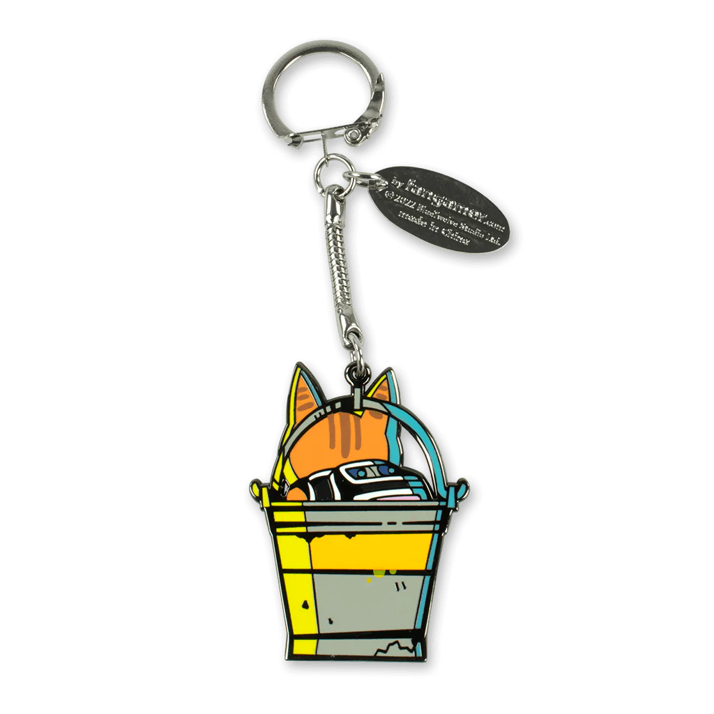 Cat-in-a-Bucket Keychain - Image 3